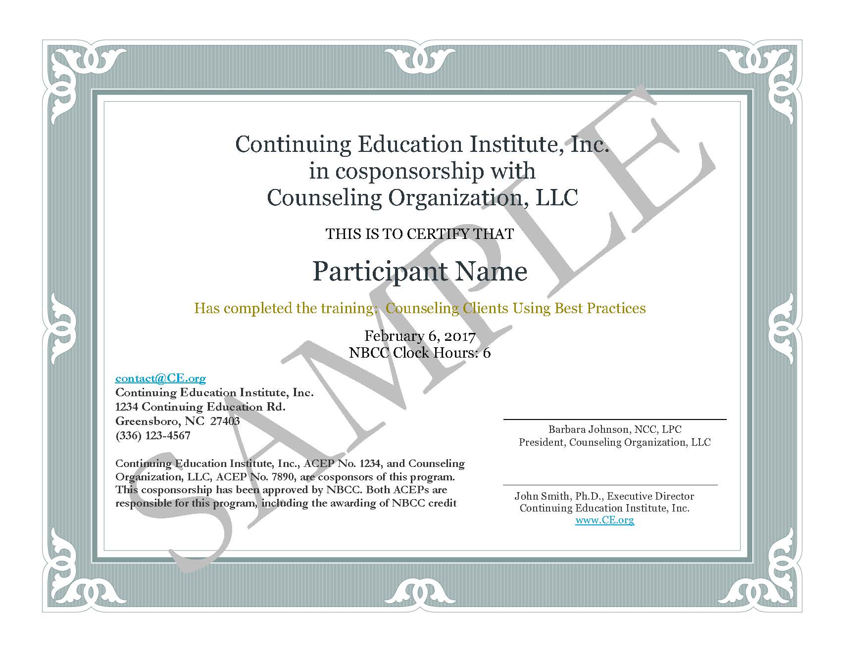 CE Provider Toolbox  NBCC