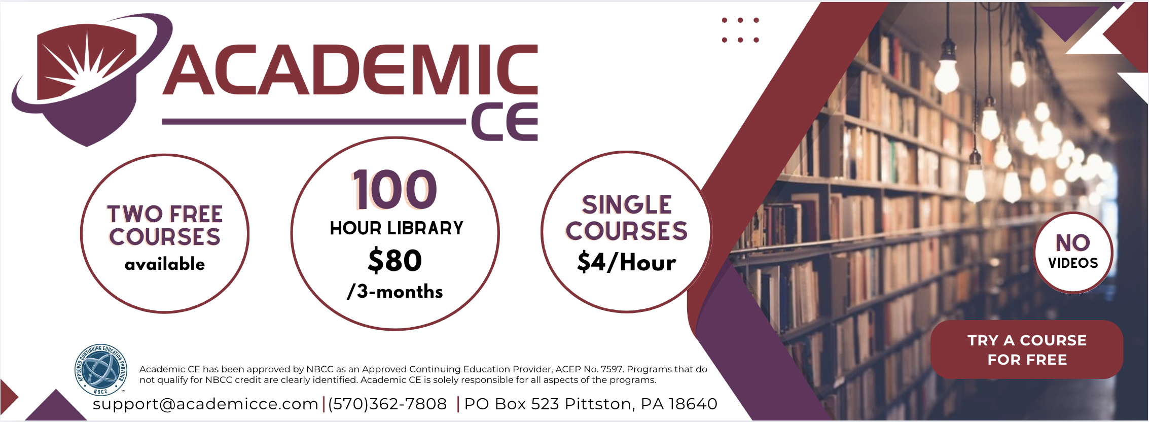Academic CE: Try a course free.